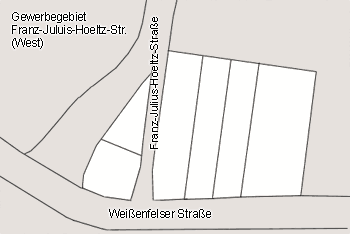 Umrisskarte des Gewerbegebiets Franz-Julius-Hoeltz-Str. (Ost)
